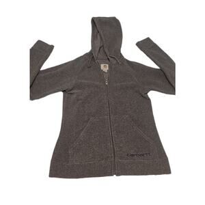 Carhartt Women's Full Zip Fleece Hoodie Light Purple XS Hooded Long Sleeve